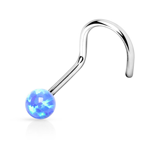 Piercing do nosu s modrým opálem SENOSE17B