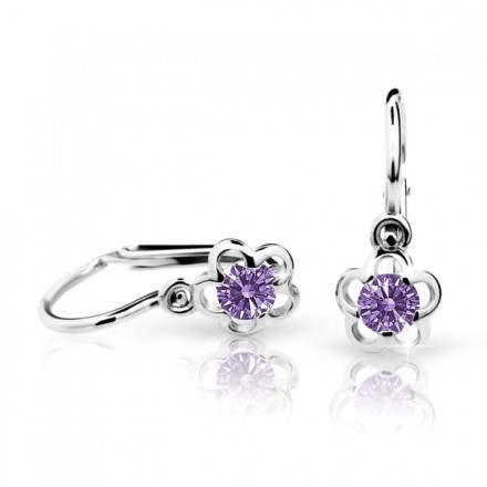 Náušnice pro miminka Cutie C1945B-Amethyst
