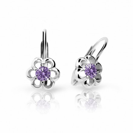 Dívčí náušničky C1947B-kl-Amethyst