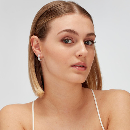 Dívčí náušnice se zirkony Brosway Fancy Infinite White FIW15