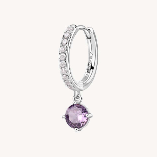 Stříbrná náušnice s kamínky Brosway Fancy Magic Purple FMP87