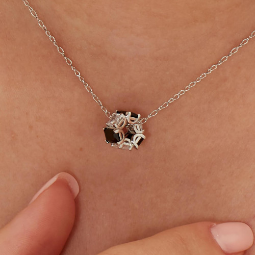 Korálek se zirkony Brosway Fancy Mistery Black FMB02