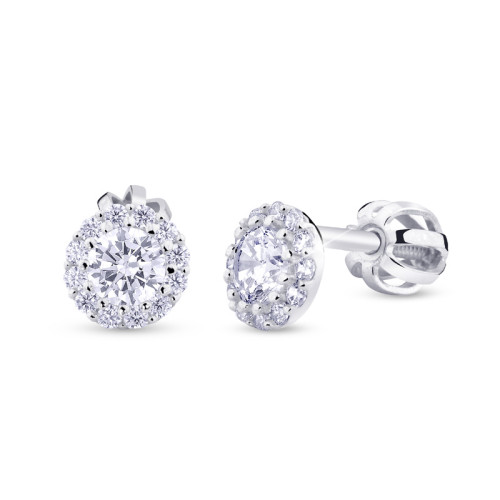 Náušnice z bílého zlata pecky C2745B