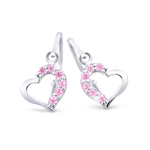Dětské naušnice zlaté C2757B-Pink
