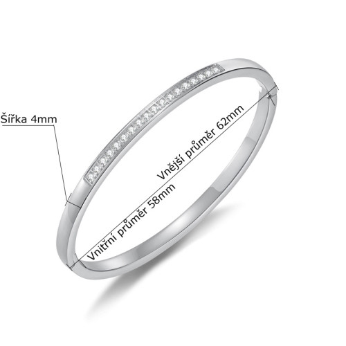 Náramek na ruku se zirkony SEGH1017