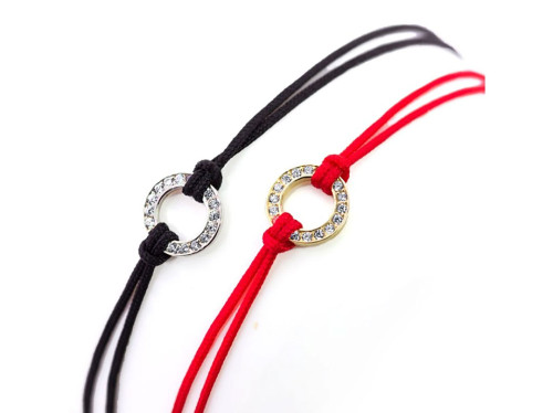 Minimalistické náramek ze zlata a nylonu