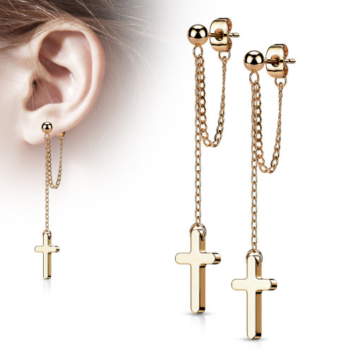 Dlouhé náušnice chirurgická ocel 4089-RD