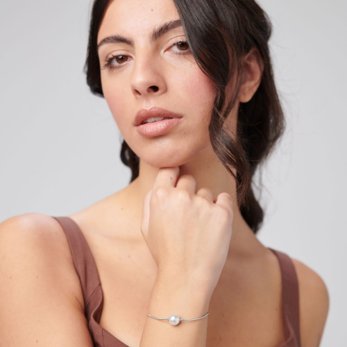 Elegantní náramek z chirurgické oceli s perlou Brosway Perfect BPC52