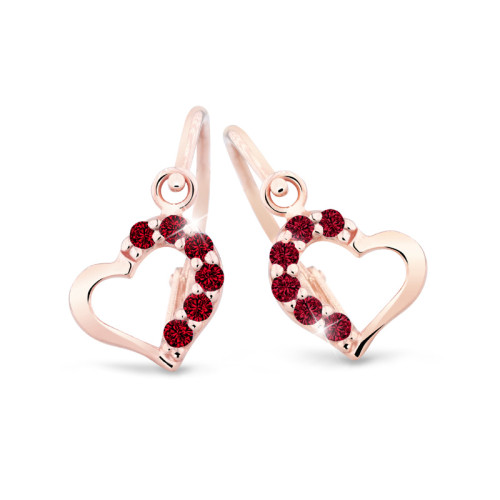 Zlaté náušnice dětské C2757R-Ruby Dark