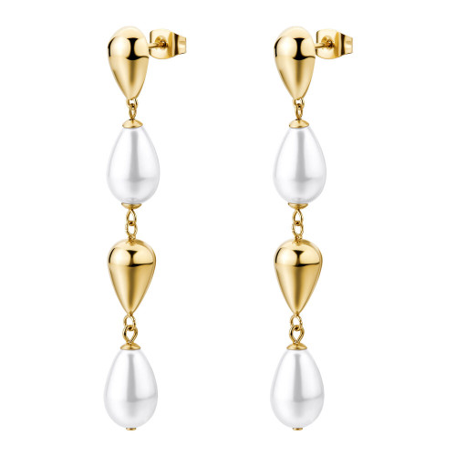 Visací náušnice z chirurgické oceli a umělých perel Brosway PERFECT BPC77