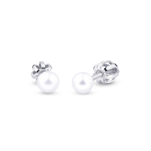 Náušnice perly z bílého zlata Z3004B