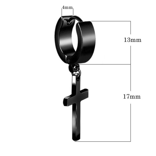 Ocelové náušnice křížky WJHE26