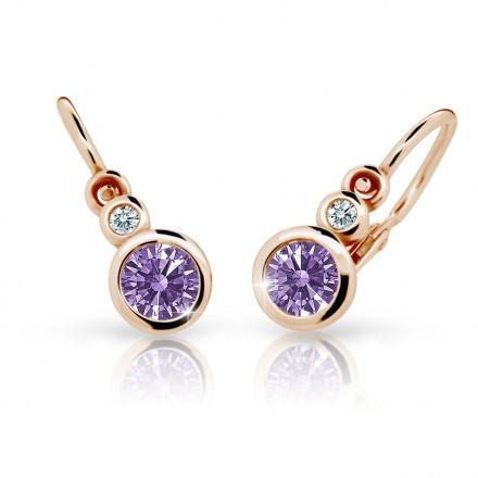 Náušnice pro miminka Cutie C1984R-Amethyst