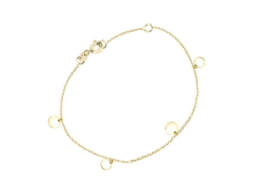 Zlatý náramek s penízky pro ženy a dívky Z0101