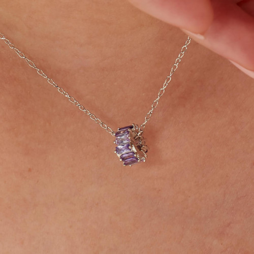 Korálek se zirkony Brosway Fancy Magic Purple FMP03