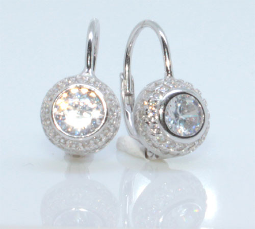 Náušnice se zirkony stříbrné 307203