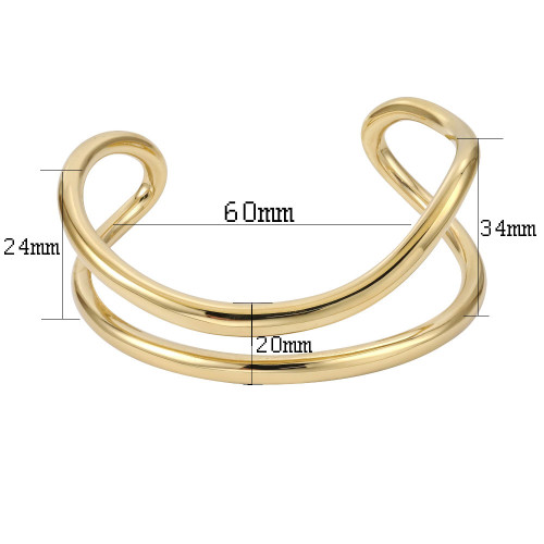 Stylový pevný náramek z chirurgické oceli MBSG32