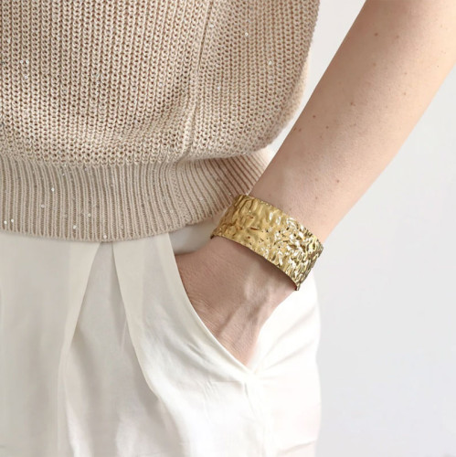 Bangle zlatý z chirurgické oceli MBSG18GD