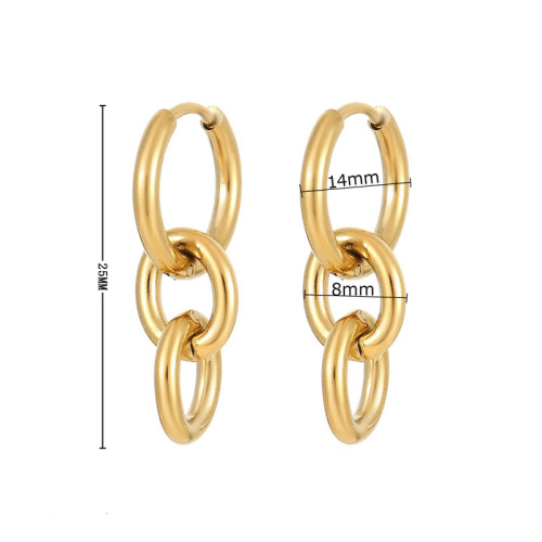 Náušnice z chirurgické oceli visací WJHE394