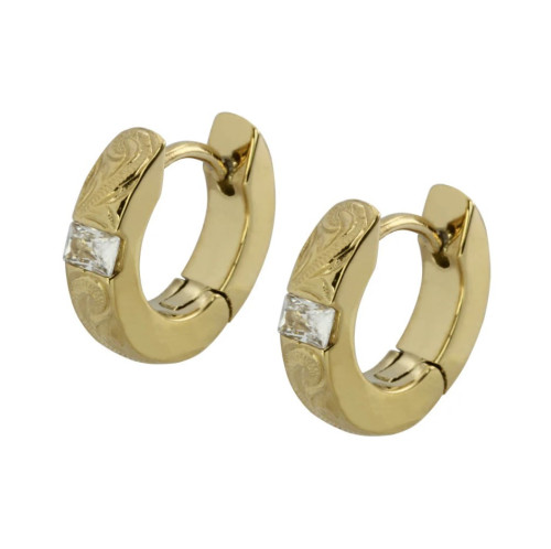 Pozlacené náušnice kroužky chirurgická ocel Genco GESS205GD