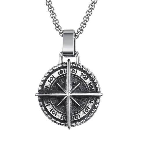 Ocelový náhrdelník směrová růžice WJHC654