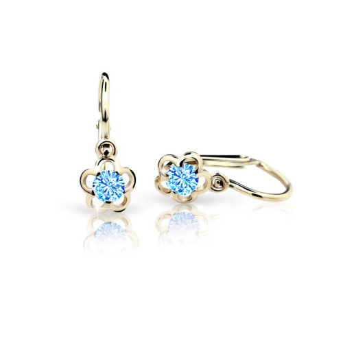 Dětské naušničky zlaté C1945Z-Arctic Blue