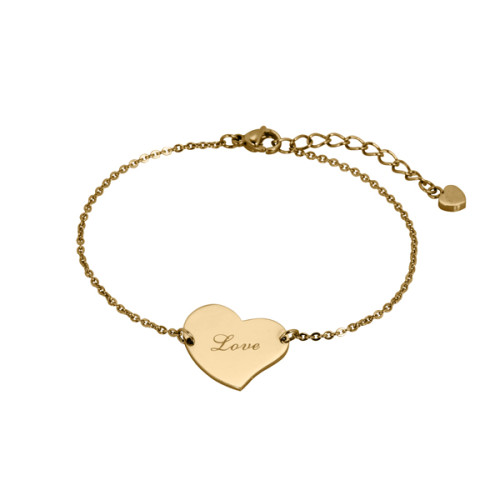 Náramek srdíčko chirurgická ocel Inori INBR183RG