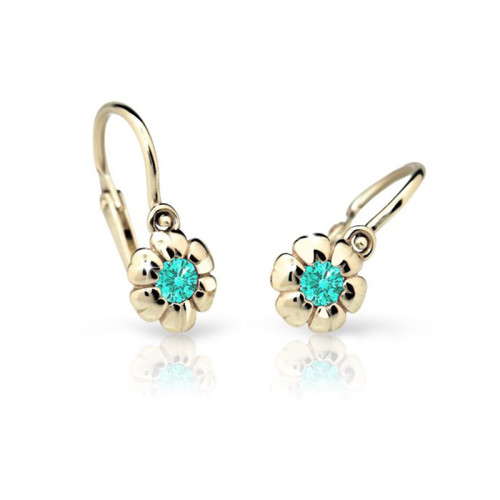 Zlaté náušnice pro miminko C2151Z-Mint Green