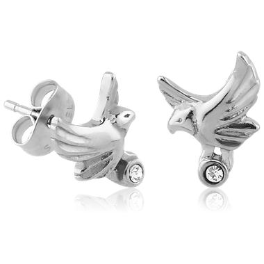 Náušnice pecky hrdličky 111-CR
