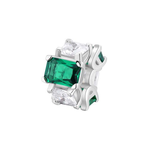 Stříbrný korálek se zirkony Brosway Fancy Life Green FLG02