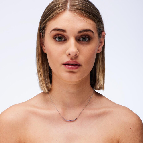 Stříbrný náhrdelník Brosway Fancy Vibrant Pink FVP116