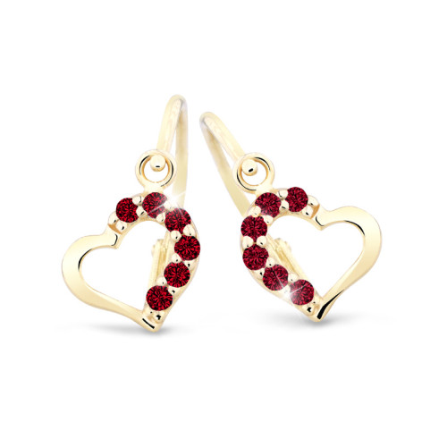 Zlaté náušnice dětské C2757Z-Ruby Dark