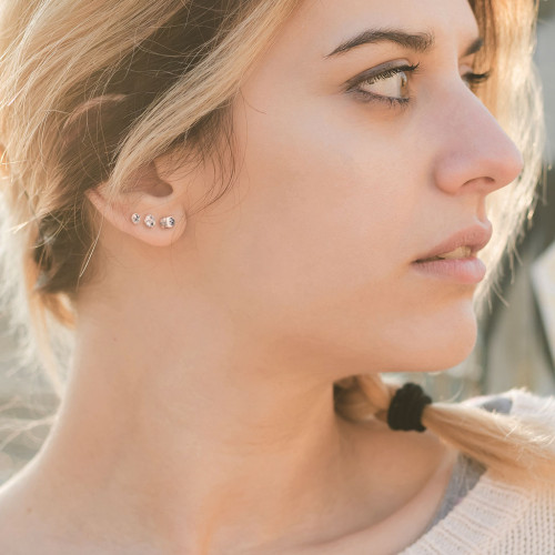 Pecky do uší chirurgická ocel 3690