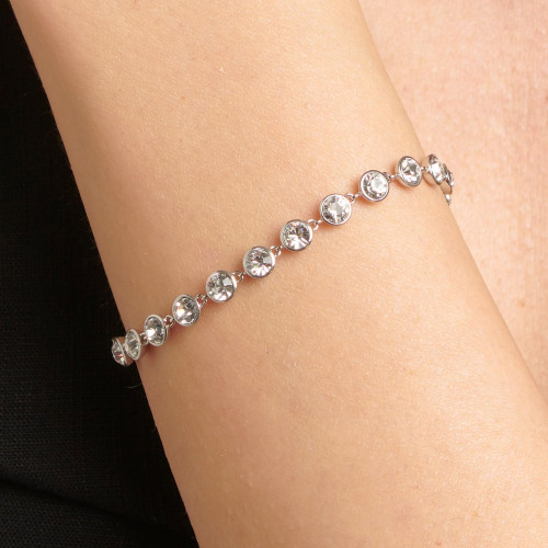 Ocelový náramek se zirkony Brosway Symphonia BYM151