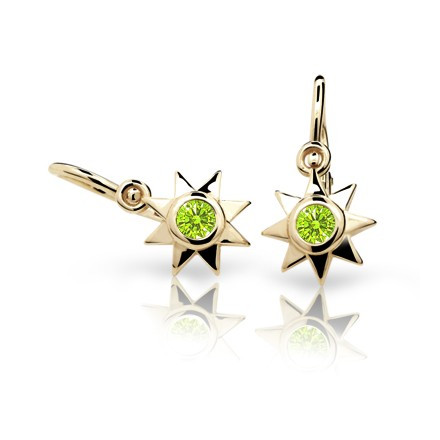 Náušnice pro miminko C1995Z-Peridot Green