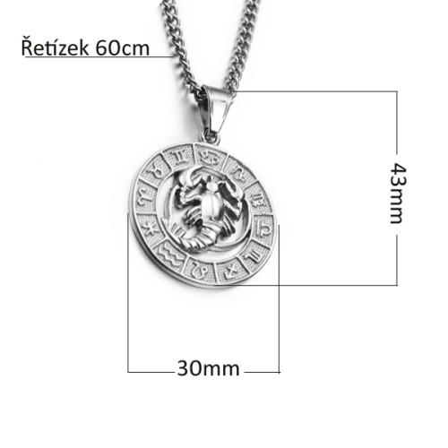 Přívěsek a řetízek se znamením WJHP3093