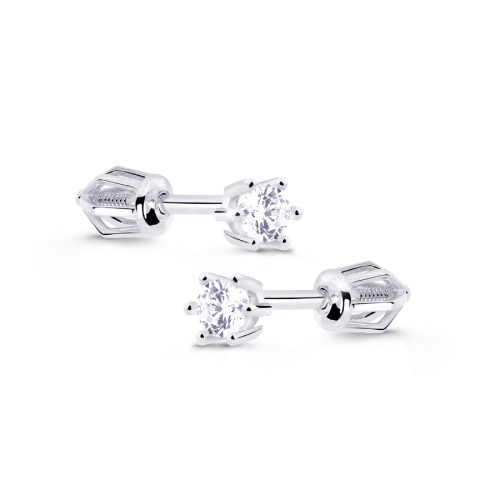 Náušnice pecky z bílého zlata Z8012B