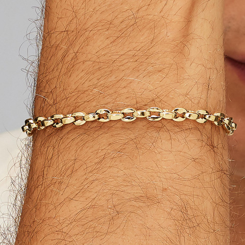 Zlatý ocelový náramek pro muže Brosway Riptide BTD030