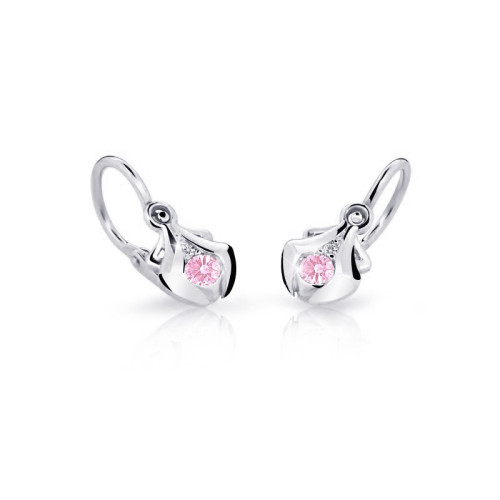 Dětské zlaté naušnice C2224B-Pink