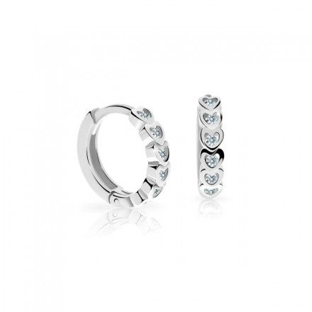 Dětské náušnice kroužky C3339B-White