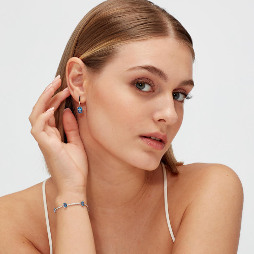 Dámská stříbrná náušnice Brosway Fancy Freedom Blue FFB07