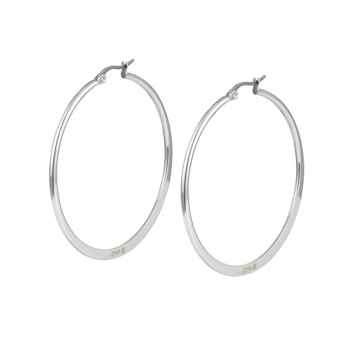 Kruhové náušnice z chirurgické oceli Inori EXER14