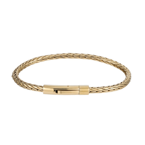 Stylový pozlacený náramek z chirurgické oceli BSS917GD