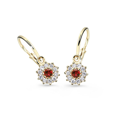Dětské náušnice zlaté Cutie Jewellery C2749Z-Red