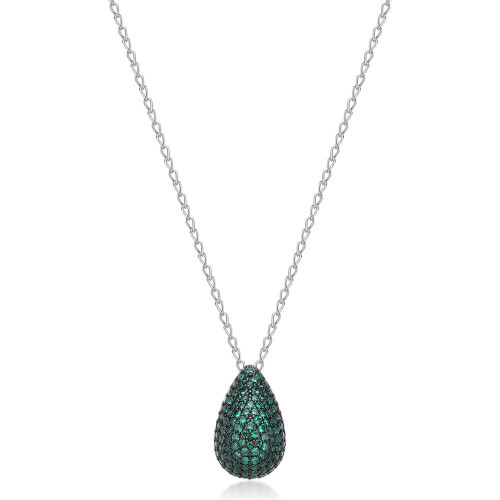 Stříbrný náhrdelník Brosway Fancy Life Green FLG117