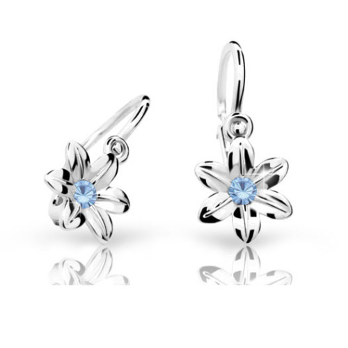 Dětské náušnice z bílého zlata Cutie Jewellery C1993B Arctic Blue