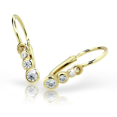Náušnice pro miminka Cutie Jewellery C2255-Z CZ White