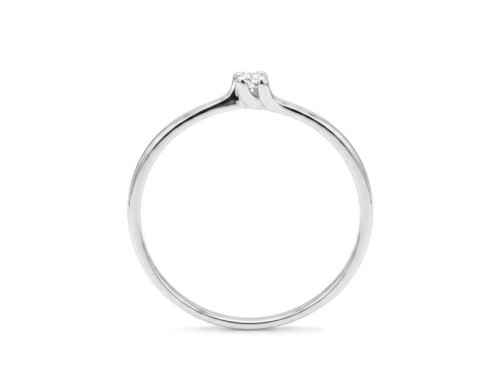Stylový prstýnek z bílého zlata se zirkonem Z6733-2948W