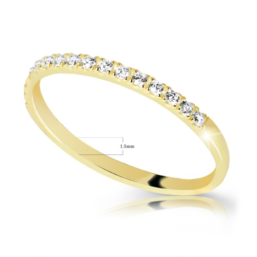 Prstýnek se zirkony zlatý Z6739Z