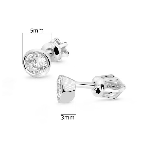 Náušnice pecky se zirkony Z8053